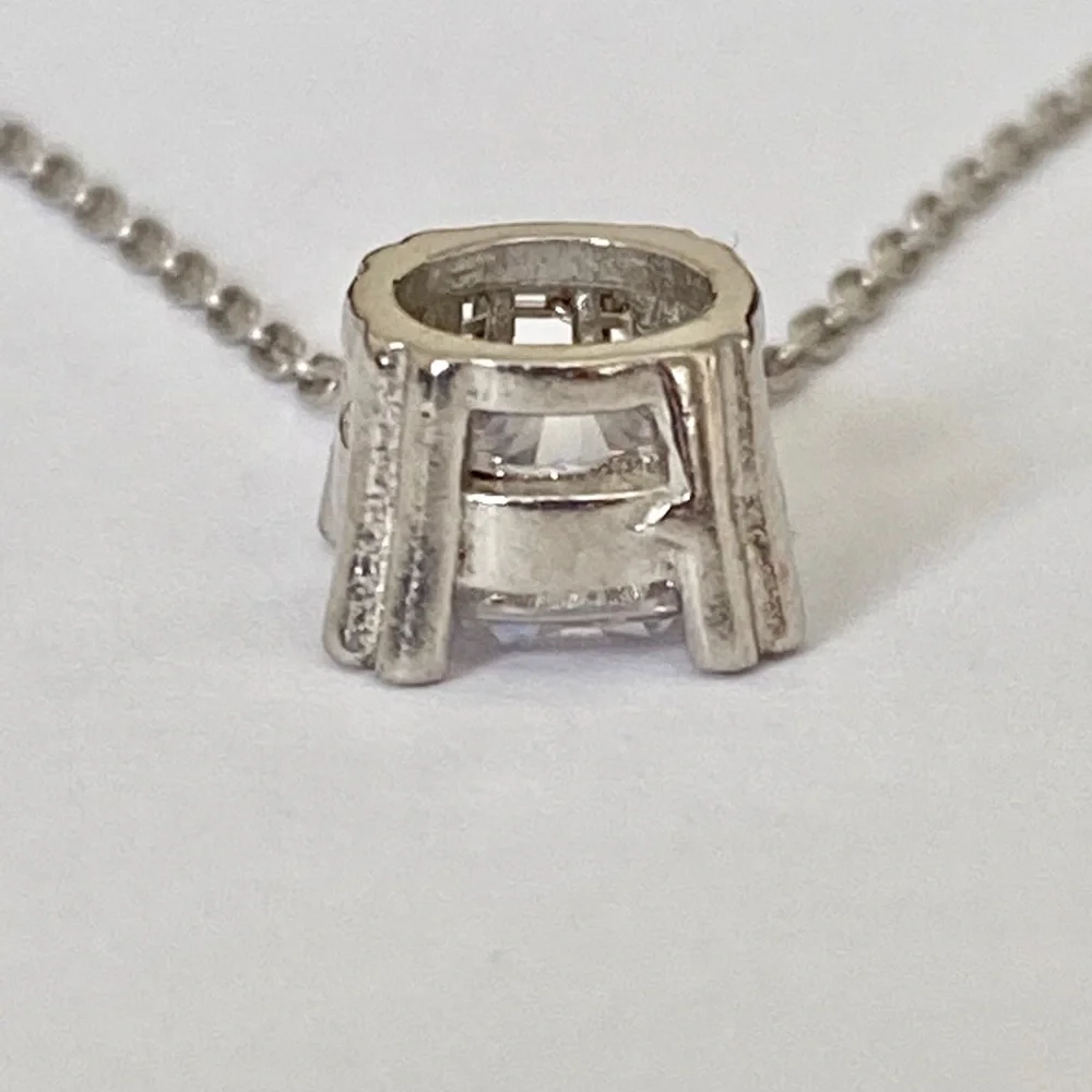 925 silver cz cubic zirconia necklace